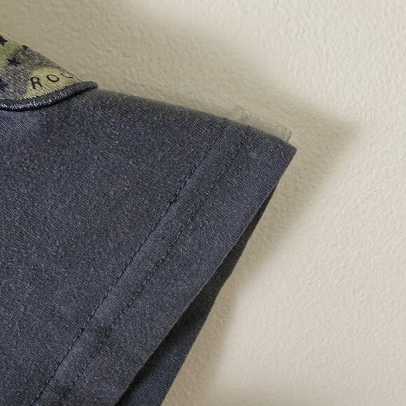 Rocawear Shirt Mens L Gray Camo Print Striped Side Zipper Y2K - Picture 3 of 7